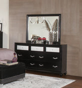 Coaster Barzini Rectangular Mirror Black Model 200894